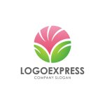 画像1: 咲き誇る花と葉の調和ロゴ (1)