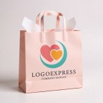 画像6: 寄り添うハートと三日月が包む、愛情と癒しのロゴ (6)