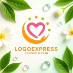 画像9: 手とハートが包む、優しさと幸福のロゴ (9)