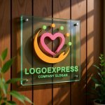 画像11: 手とハートが包む、優しさと幸福のロゴ (11)