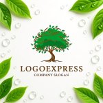 画像9: 豊かな緑の木が象徴する成長と生命力ロゴ (9)