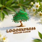 画像12: 豊かな緑の木が象徴する成長と生命力ロゴ (12)