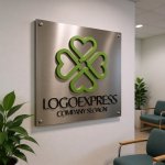 画像14: 水引で編んだハート型の四つ葉のクローバーのロゴ (14)