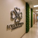 画像15: 水引で編んだハート型の四つ葉のクローバーのロゴ (15)