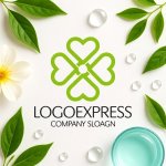 画像9: 水引で編んだハート型の四つ葉のクローバーのロゴ (9)