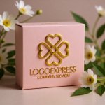 画像10: 水引で編んだハート型の四つ葉のクローバーのロゴ (10)