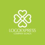 画像4: 水引で編んだハート型の四つ葉のクローバーのロゴ (4)