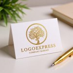 画像16: エレガントな円形ツリーロゴ (16)