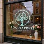 画像7: エレガントな円形ツリーロゴ (7)