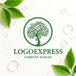 画像9: エレガントな円形ツリーロゴ (9)