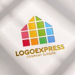 画像11: カラフルなモザイクハウスロゴ (11)