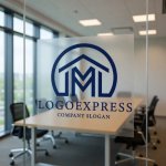 画像8: Mと家を描いた円形の不動産ロゴ (8)