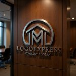 画像9: Mと家を描いた円形の不動産ロゴ (9)