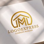 画像11: Mと家を描いた円形の不動産ロゴ (11)