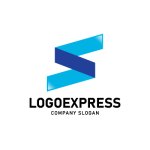 画像1: 重なり合うSで表現された信頼とスピードのロゴ (1)