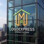 画像16: Mと家型が融合したのロゴ (16)