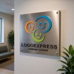 画像14: ３つの笑顔が繋がるカラフルなロゴ (14)