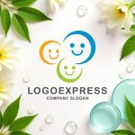 画像9: ３つの笑顔が繋がるカラフルなロゴ (9)