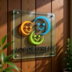 画像11: ３つの笑顔が繋がるカラフルなロゴ (11)