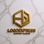 画像13: 六角形とFとBのロゴ (13)