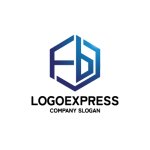 画像3: 六角形とFとBのロゴ (3)