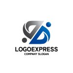 画像3: アルファベットDと人が繋がるロゴ (3)