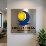 画像13: 太陽と月が水面に映る幻想的なロゴ (13)