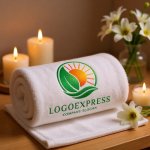 画像5: 輝く太陽と葉のネイチャーロゴ (5)