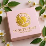 画像10: 輝く太陽と葉のネイチャーロゴ (10)