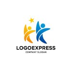 画像1: 目標達成と星を目指す人々のロゴ (1)