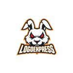 画像1: アグレッシブなウサギのロゴ (1)