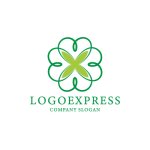 画像1: 緑のクローバーXロゴ (1)