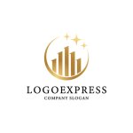 画像1: ナンバー1の建物と輝く高級ロゴ (1)