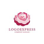 画像1: 幾重にも咲くバラが彩るエレガントなロゴ (1)