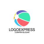 画像1: ビーチボールの楽しいロゴ (1)