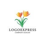 画像1: 美しい花のロゴ (1)