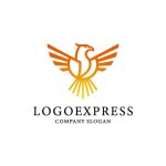 画像1: 不死鳥の飛翔と輝きを示す勝利のロゴ (1)