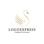 画像1: 白鳥の繊細なロゴ (1)