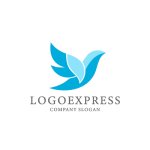 画像1: 飛んでいる鳥のロゴ (1)