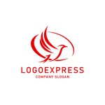 画像1: 鳥が羽ばたく躍動感のあるロゴ (1)