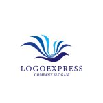 画像1: 翼を広げた鳥のロゴ (1)