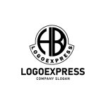 画像1: 黒色のHBを組み合わせたロゴ (1)