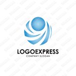 画像1: 青い渦のロゴ (1)