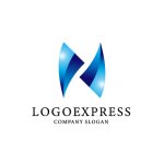 画像1: 青いN字ロゴ (1)