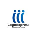 画像1: 青いMピープルコネクテッドロゴ (1)