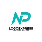 画像1: 青緑シャープなNPロゴ (1)