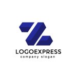 画像1: 青色の立体的なZロゴ (1)