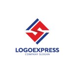 画像1: 赤と青の菱形Sロゴ (1)