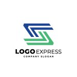 画像1: 青と緑のシャープラインSロゴ (1)