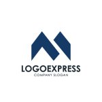 画像1: 青の山とMロゴ (1)